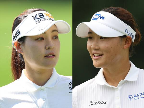 2025년 한국여자프로골프(KLPGA) 투어 KB금융 스타챔피언십에 출전하는 전인지, 김민솔 프로. 사진제공=ⓒAFPBBNews = News1