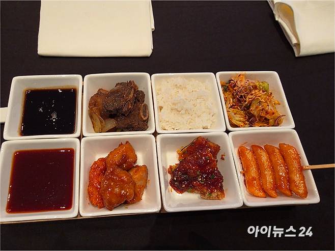 TBK 소스를 활용한 한식 메뉴들. [사진=전다윗 기자]