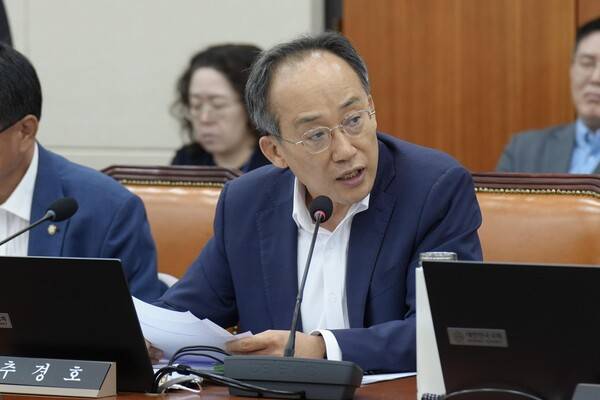 ▲추경호 전 국민의힘 원내대표가 지난 7월 권오을 보훈처 장관 인사청문회에서 질의하고 있다. 사진=추경호 페이스북