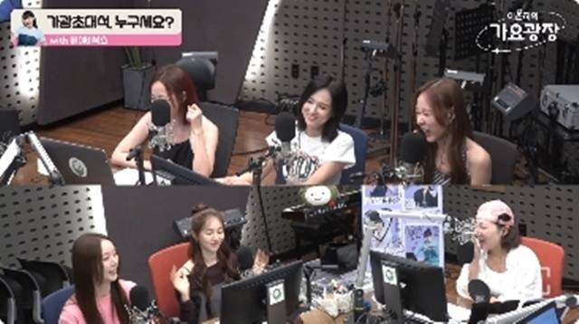 왼쪽 위부터 심은진, 이희진, 간미연, 김이지, 윤은혜, 이은지 (KBS cool FM ‘이은지의 가요광장’ 캡처)