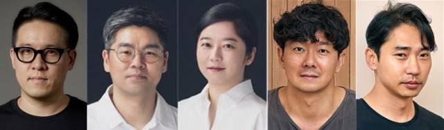 왼쪽부터 김선형, 이창규, 강정윤, 홍진표, 정이삭 건축가. 사진 제공=문체부