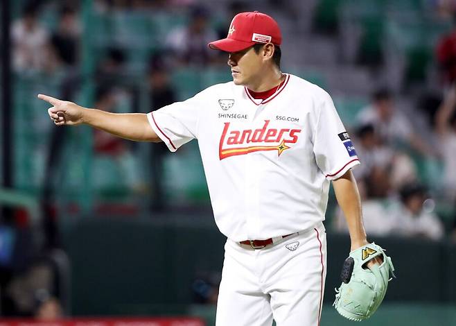 ▲ 올 시즌 리그 최강 SSG 불펜을 한결같은 활약으로 이끌고 있는 노경은 ⓒSSG랜더스