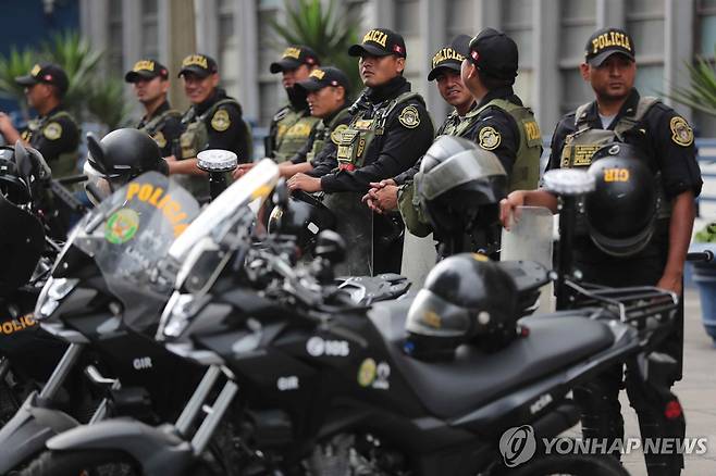 페루 경찰 [EPA 연합뉴스 자료사진. 재판매 및 DB 금지]