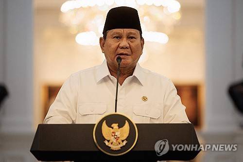 프라보워 인도네시아 대통령 [AFP 연합뉴스. 재판매 및 DB 금지]