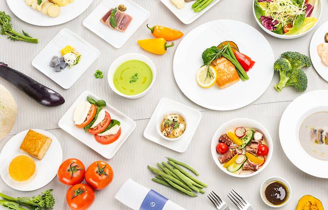 ▲특별 기내식으로 대한항공이 마련한 신규 식사 조절식./사진제공=대한항공