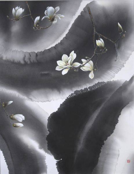 한국화 대상, 박도은 作 '봄의 길목'.