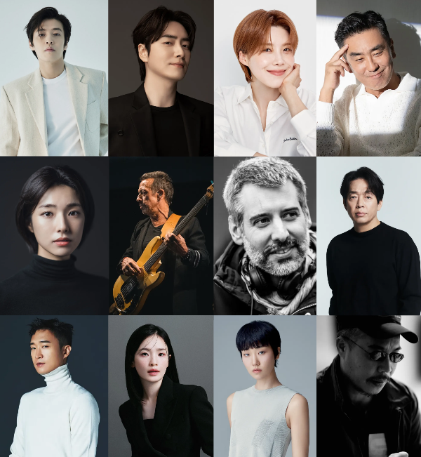(왼쪽 위부터 시계방향)강하늘, 이준혁, 장도연, 류승룡, 박지환, 이명세, 이주영, 전미도, 조우진, 하영, 에릭 세라, 그레고리 마뉴. 사진제공=제천국제음악영화제