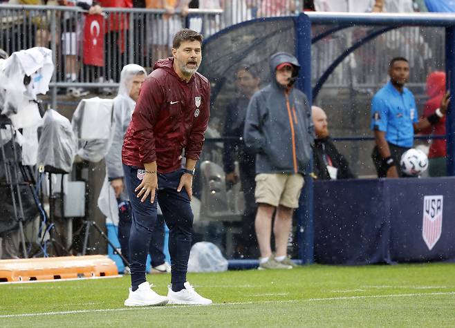 지난해 9월 미국 대표팀을 맡아 고전하고 있는 포체티노 감독. [AP=연합뉴스]
