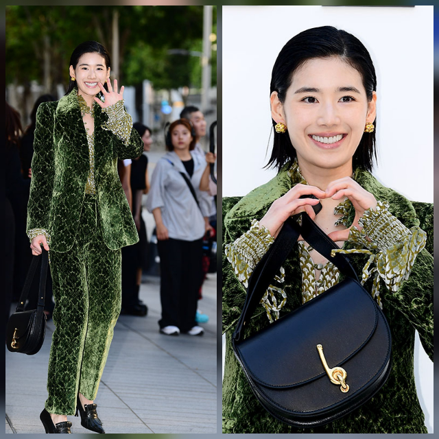 정은채가 가을 벨벳 슈트로 청담동 런웨이 접수했다. 사진=천정환 기자