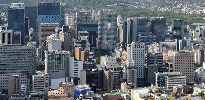 서울 빌딩숲 모습. [헤럴드경제DB]