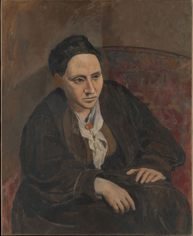 피카소, ‘거트루드 스타인의 초상’, 1905~1906, 캔버스에 유채, 100x81.3㎝ 뉴욕 메트로폴리탄 미술관