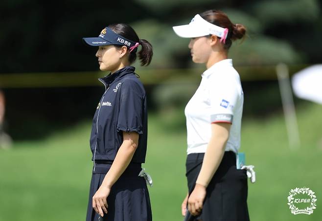 전인지와 김민솔.KLPGA 제공