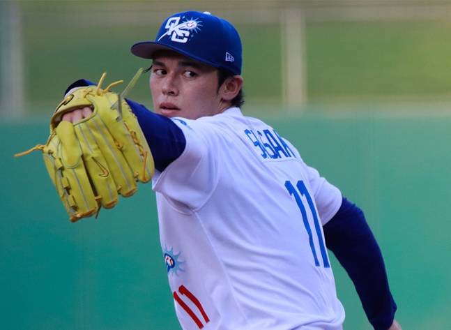 사사키의 투구 모습. /사진=오클라호마시티 코메츠 공식 SNS