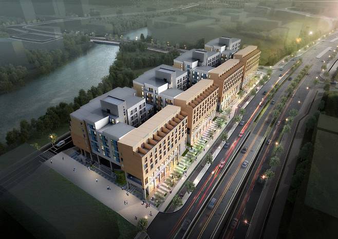 산울동 도심형주택 1~2단지 조감도. 사진=LH 세종본부 제공.