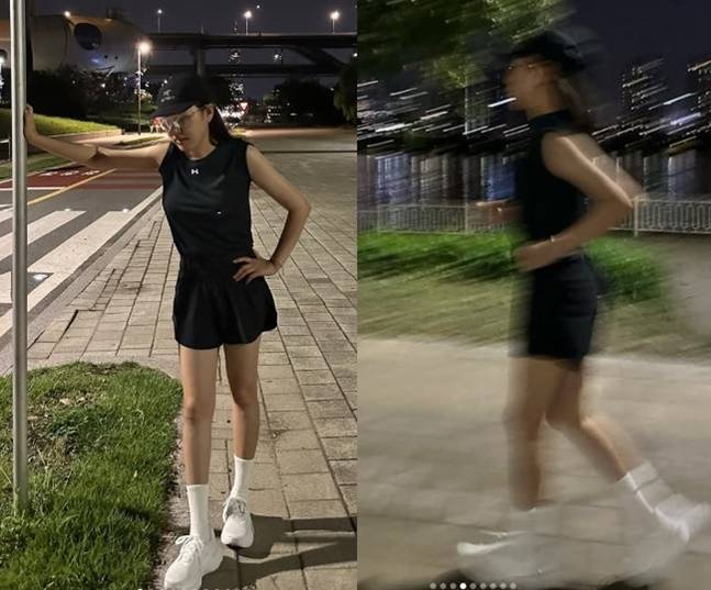 송가인이 러닝 대열에 합류했다. [사진=송가인 SNS]