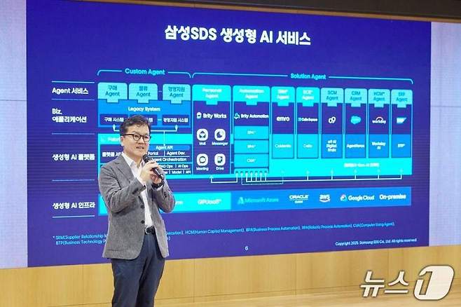 이준희 삼성SDS 대표이사가 발언하고 있다.(삼성SDS 제공)
