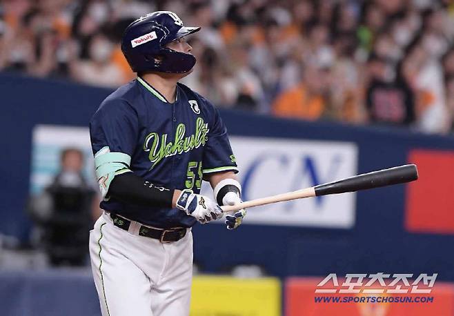 무라카미는 부상에서 복귀한 후 33경기에서 17홈런을 터트렸다. 최근 6경기에서 7홈런을 기록하는 무시무시한 타격감을 선보였다. 사진캡처=야쿠르트 스왈로즈 SNS