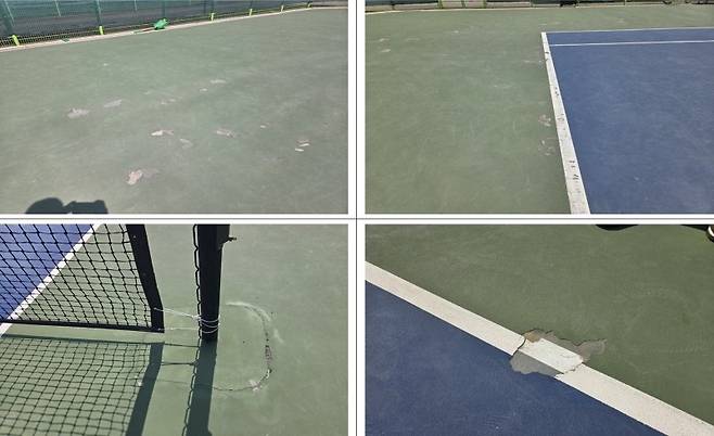 올림픽코트는 40년이 지났지만 그동안 땜질 보수만 해서 국제대회를 치르기에 민망할 정도이다.