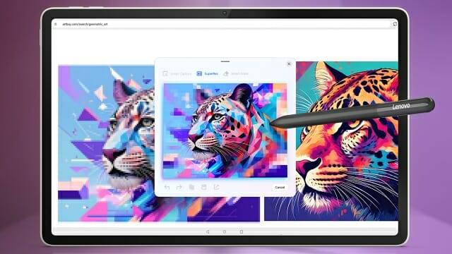 3.2K 해상도 디스플레이와 온디바이스 하이브리드 AI를 탑재한 요가 탭. (사진=레노버)
