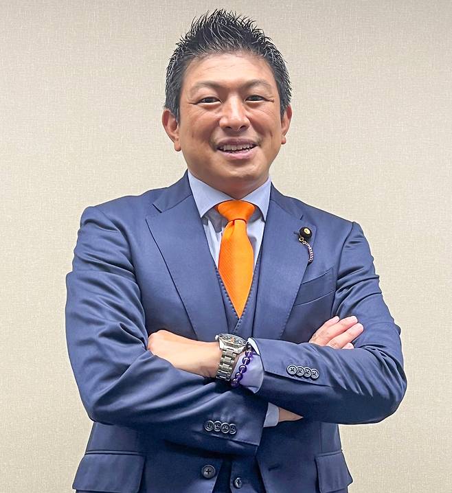 지난 2일 일본 도쿄에 있는 참의원회관에서 만난 가미야 소헤이 참정당 대표/도쿄=성호철 특파원