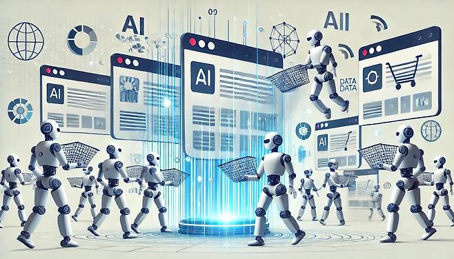 인공지능(AI)의 데이터 학습 관련 일러스트 / 챗GPT