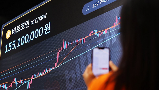 8월 26일 서울 서초구 빗썸라운지 강남 본점 현황판에 비트코인 시세가 표시되고 있다. ⓒ연합뉴스