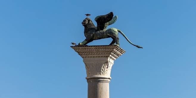 이탈리아 베네치아의 날개 달린 사자상. 사진=게티이미지뱅크
