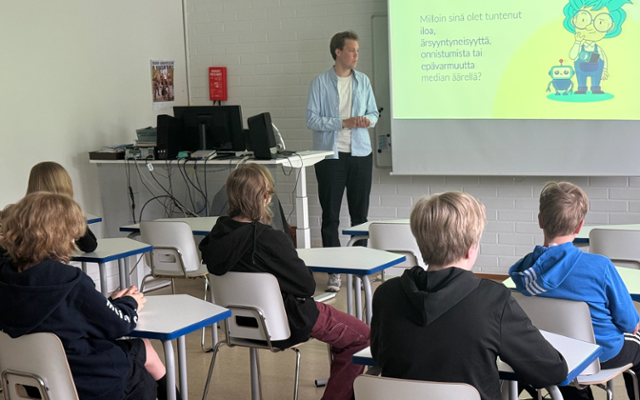 핀란드 포르나이넨시의 포르나이넨 종합학교에서 7·8학년(한국기준 중학교 1·2학년) 미디어 리터러시 교육이 진행되고 있다. 포르나이넨=최은서 기자