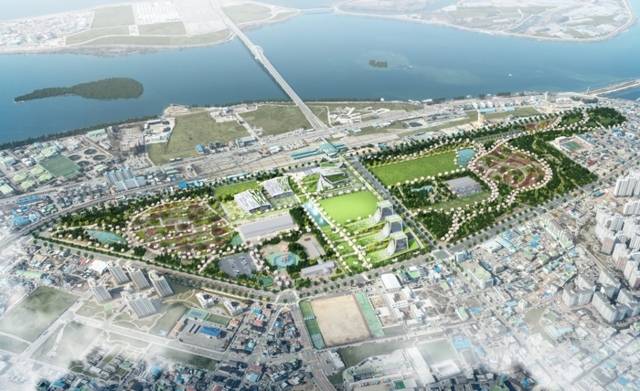 ▲ 춘천 옛 캠프페이지 부지 일원에 추진되는 도시재생혁신지구 사업 구상(안)