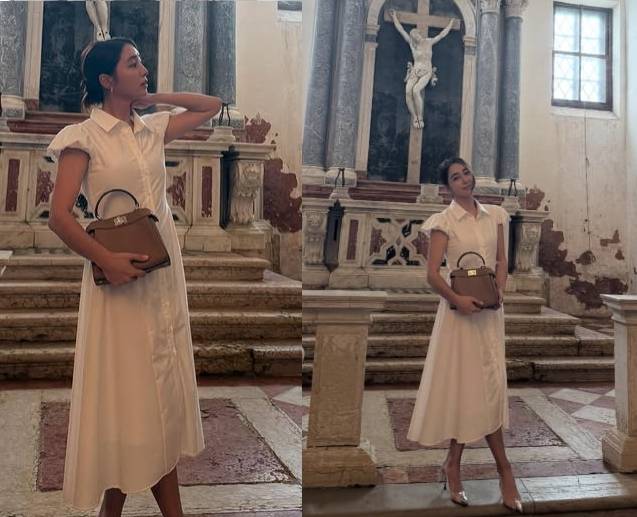 신성 모독 비판을 불러 일으킨 이민정 사진 촬영 장소는 호텔 식당으로 드러났다. /사진=인스타그램 갈무리