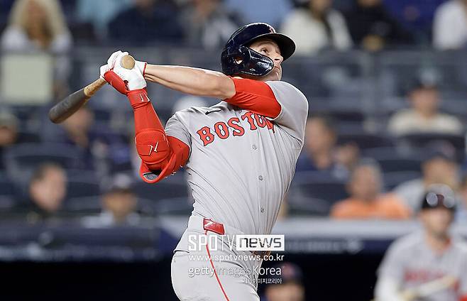 ▲ 보스턴 외야수 로만 앤서니. 양키스타디움에서 홈런을 터뜨렸다.