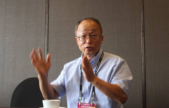 연합뉴스와 인터뷰 하는 박충기 美 메릴랜드주 행정법원장 (서울=연합뉴스) 박현수 기자 = 4일 박충기 미국 메릴랜드주 행정법원장이 연합뉴스와 인터뷰를 하고 있다. 그는 한인 차세대에게 "쉽게 얻어지는 것은 진정 가치 있는 게 아니다"라고 조언했다. 2025. 9. 4. phyeonsoo@yna.co.kr