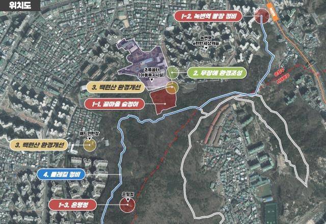 백련산 꿈마을 숲정이 조성 위치도 [은평구 제공. 재판매 및 DB 금지]