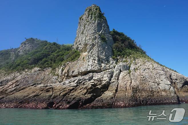 혈도 최고봉을 이루는 바위기둥. 2025.9.5/뉴스1 ⓒ News1 조영석 기자