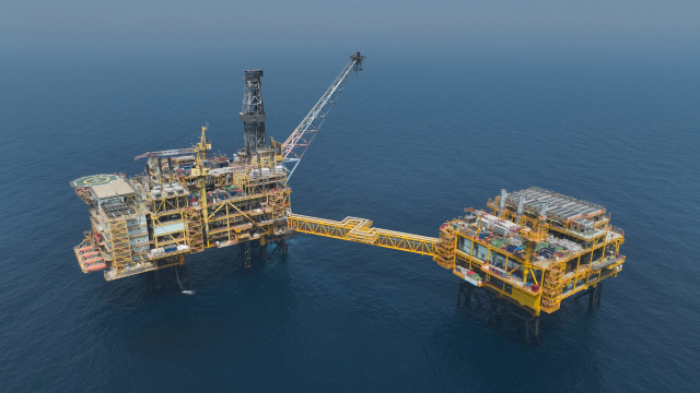 포스코인터내셔널 미얀마 해상 가스전 전경. 포스코인터내셔널 제공