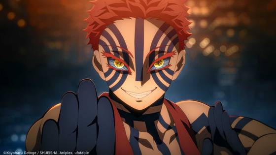 ‘귀멸의 칼날’ 아카자는 전생의 기억을 회복하자 스스로 소멸을 택한다. [사진 각 제작사]