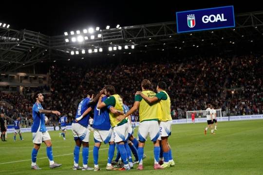 골 세리머니 하는 이탈리아 선수들. 사진[로이터=연합뉴스]
