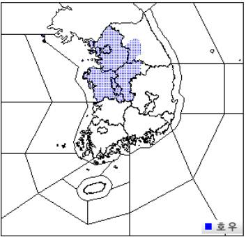 중부 곳곳 호우예비특보 [기상청 제공]