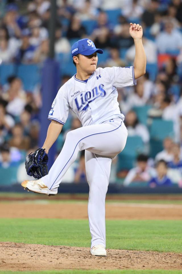 삼성 라이온즈 이승민의 투구 모습. 삼성 제공