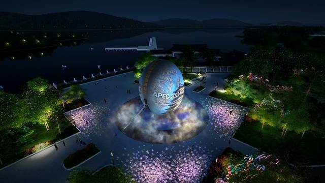 ▲ 보문호 호반광장 조형물(신라 황실 상징)