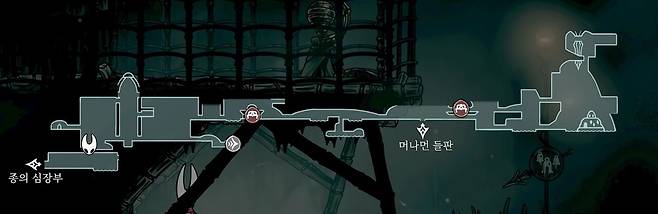 - 종의 심장부에서 회색 황야에 진입하는 루트로 시작한다