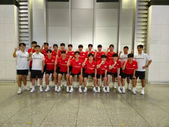 17세 이하 남자 핸드볼 대표팀 선수단. 사진[연합뉴스]