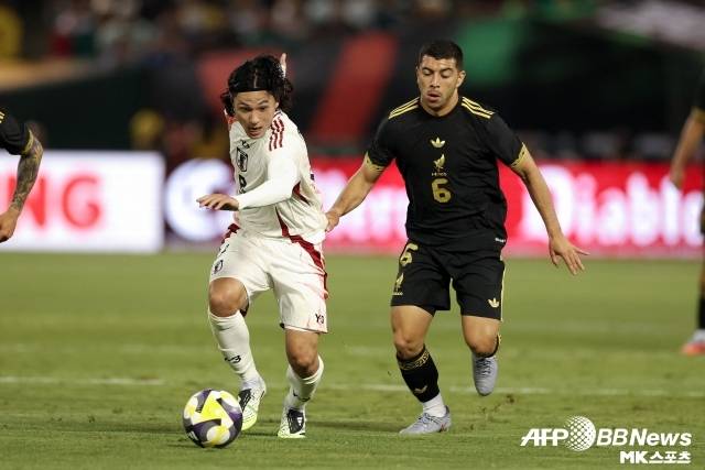 미나미노는 완벽한 득점 기회를 얻었으나 그의 ‘홈런’으로 일본은 무너졌다. 사진(오클랜드 미국)=AFPBBNews=News1