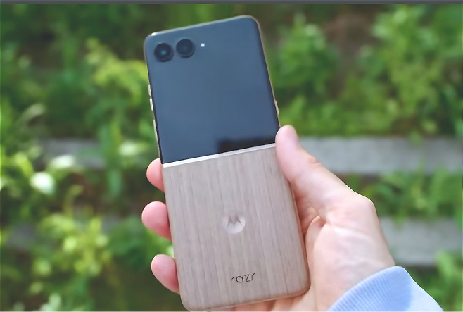 모토로라의 폴더블폰 ‘레이저 60 울트라’ [유튜브 채널 ‘Ulmer Washington’ 캡처]