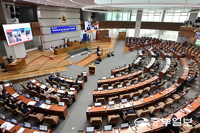 8일 오전 수원시 영통구 경기도의회에서 제386회 임시회 제2차 본회의가 진행되고 있다. 임채운기자