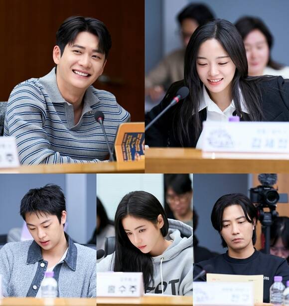 배우 강태오 김세정 진구 홍수주 이신영(왼쪽 위부터 시계방향)이 호흡을 맞추는 MBC 새 금토드라마 '이강에는 달이 흐른다'는 오는 10월 31일 첫 방송한다. /MBC