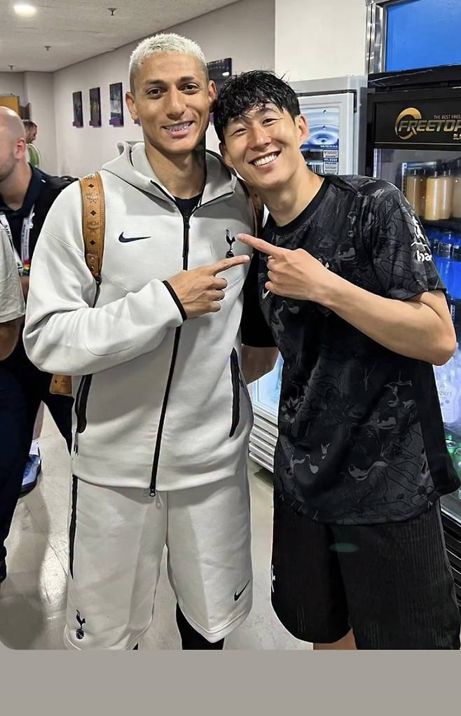 히샤를리송과 손흥민. 사진=히샤를리송 SNS