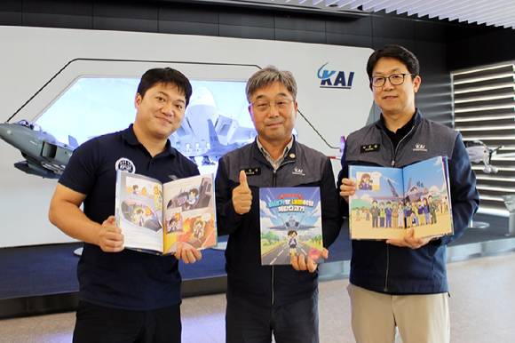 KAI 이광영 주임(왼쪽부터), 김성문 수석, 허경환 수석. [사진=KAI]