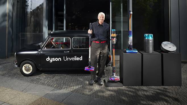 James Dyson, founder of the UK home appliance giant that takes his name, poses at the Dyson Unveiled event in Berlin on Friday. (Dyson)