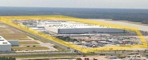 미 국토안보수사국이 조지아주 현대차그룹-LG에너지솔루션 공장 수색영장에 첨부한 '목표 구역' 사진. 연합뉴스